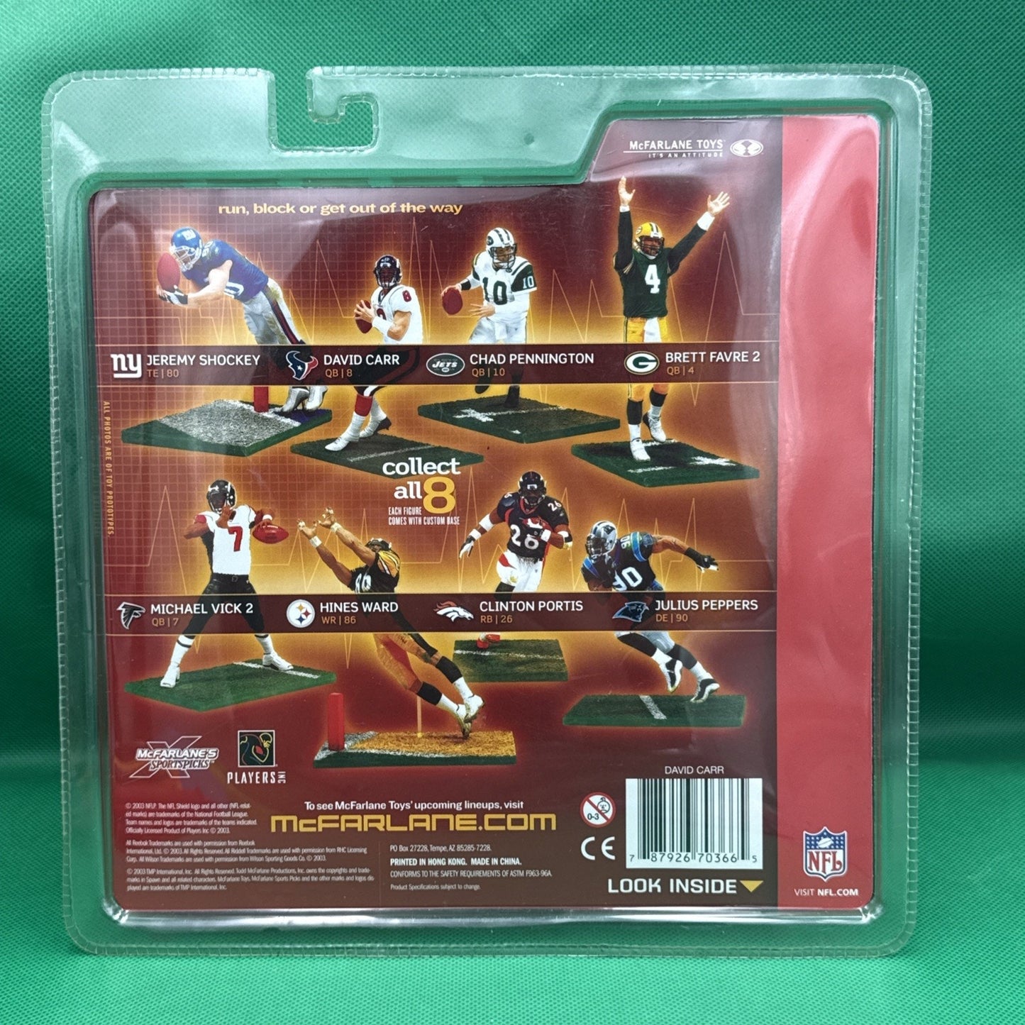 McFarlane NFL David Carr #8 Houston Texans QB Series 7 Action Figure Debut NIB