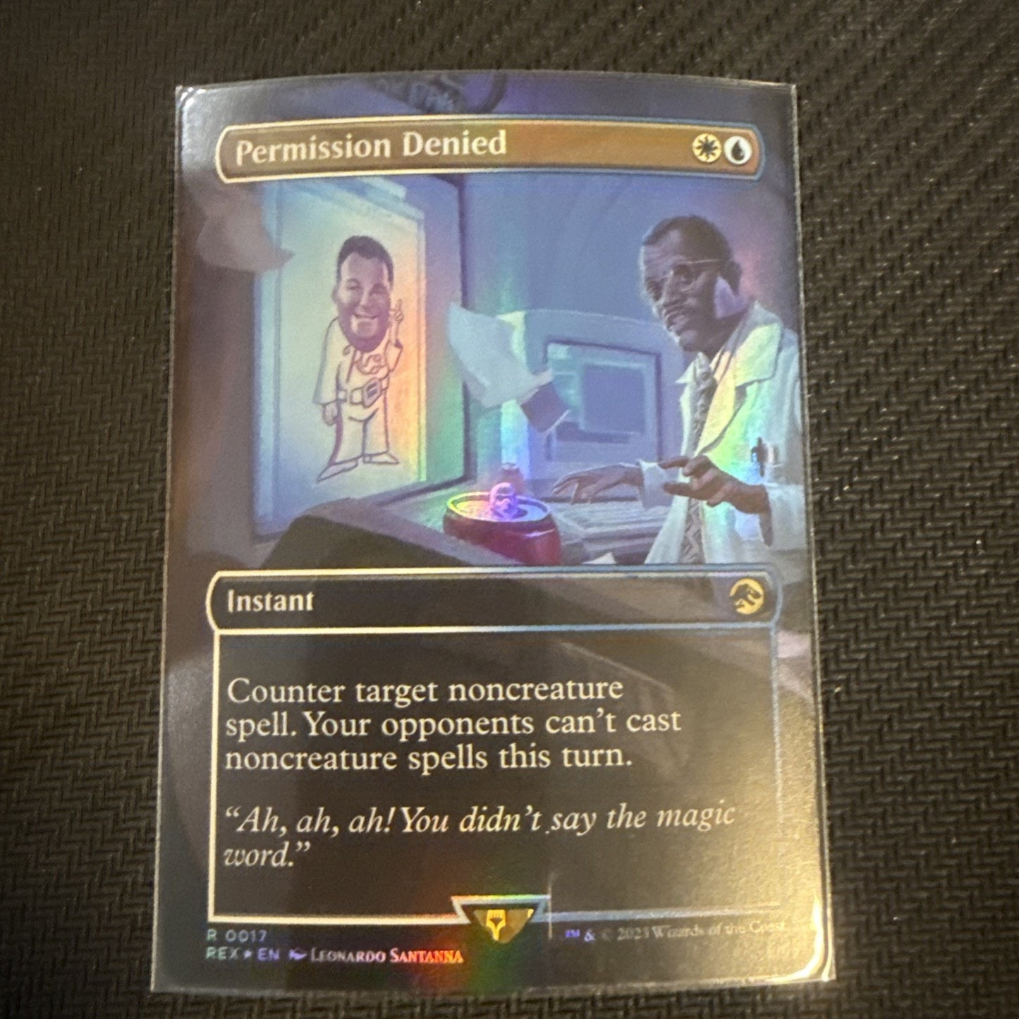 MTG😍 Permission Denied (FOIL BORDERLESS) JURASSIC PARK - Near Mint😍❤️