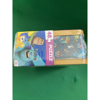 Discontinued Pixar Puzzle Lunchbox -- WALL-E, Monsters Inc., Up, 48pcs. *Sealed*