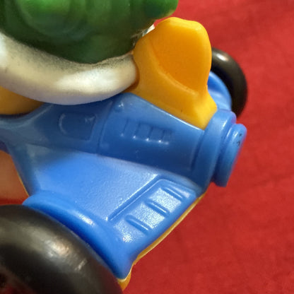Nintendo Super Mario Bowser Plastic Toy Car Kart Vehicle Blue w/ Black Wheels