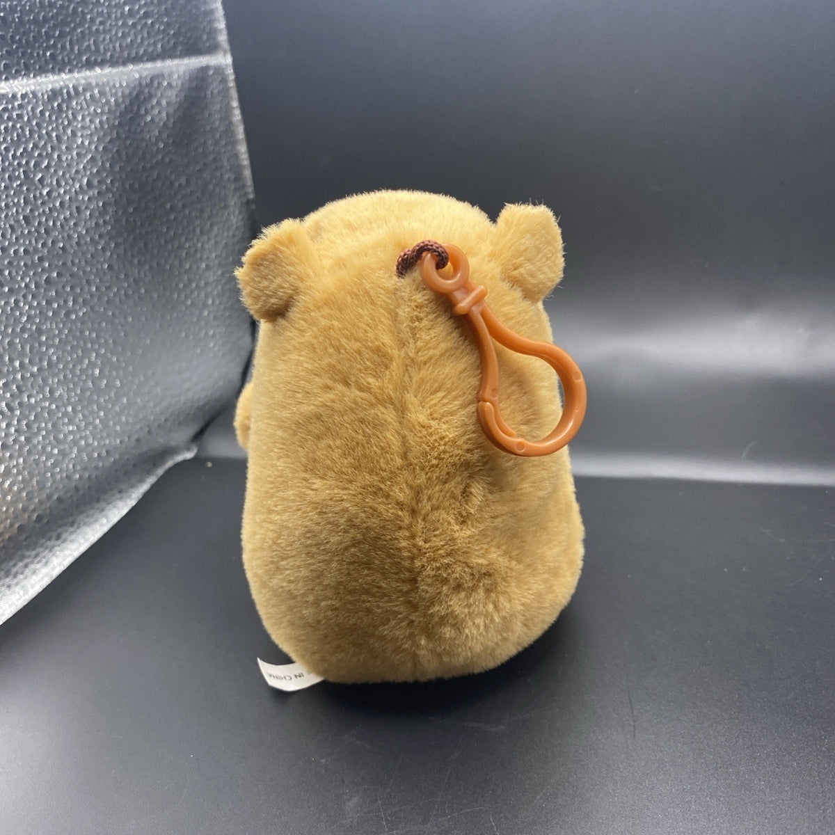 Beige Plush Capybara Animal Keychain