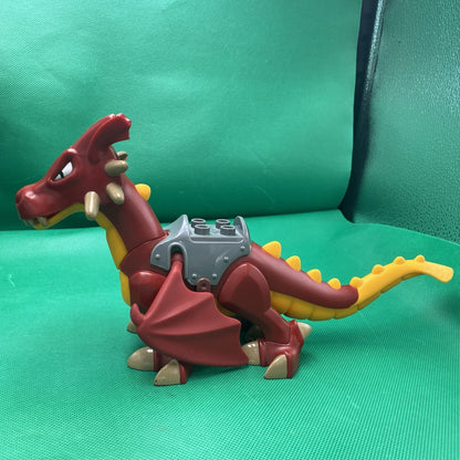 LEGO - Duplo Dragon Large with Bright Light Orange Underside - Dark Red