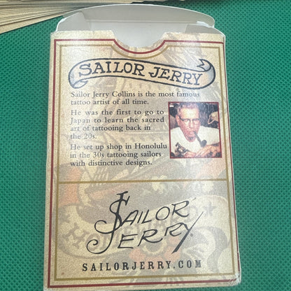 RARE SAILOR JERRY PLAYING CARDS HAWAII TATTOO PIRATE SHIP Opened