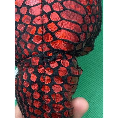 Nanco Red Winged Dragon Snake Scales Plush Toy Black Silver Iridescent 13" 2020