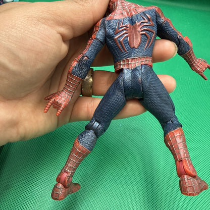 2002 Spider-Man The Movie Super Poseable 6" Tobey Maguire Marvel Toybiz Raimi