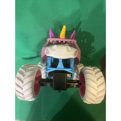 Monster Jam Sparkle Smash RC Truck w/ Remote Controller Pink White Purple Blue