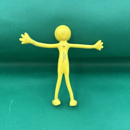 Neato! Bendy Man Bendable Poseable 5 Inch Yellow Smiley Face Childrens Toy