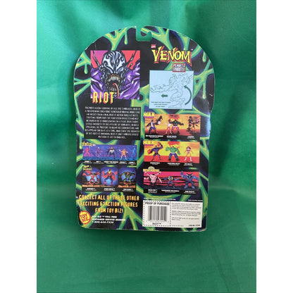 Vintage 1996 ToyBiz Spider-Man Venom Planet Of Symbiotes RIOT Figure NEW