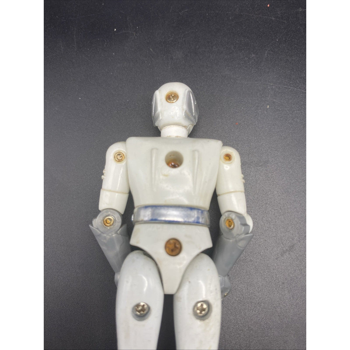 1993 Trendmasters Masterbotix Power Bots Echo Action Figure White VTG 4.5"