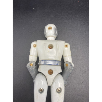 1993 Trendmasters Masterbotix Power Bots Echo Action Figure White VTG 4.5"
