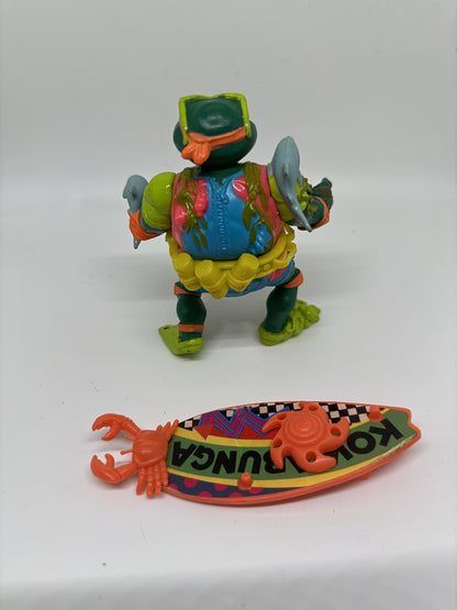 TMNT Sewer Surfer MIke Complete Teenage Mutant Ninja Turtles 1991 Playmates Toys Vintage