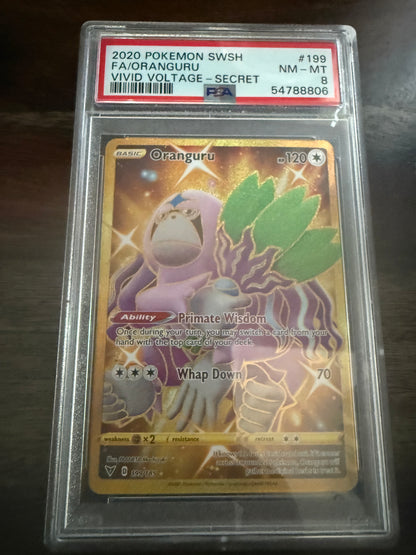 2020 Pokemon Swsh FA/Orangru Vivid Voltage Secret - PSA 8 NM Mint