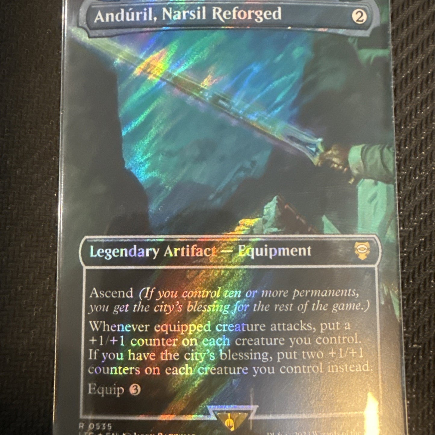 Anduril, Narsil Reforged (Borderless) Commander: the Lord of the Rings Foil