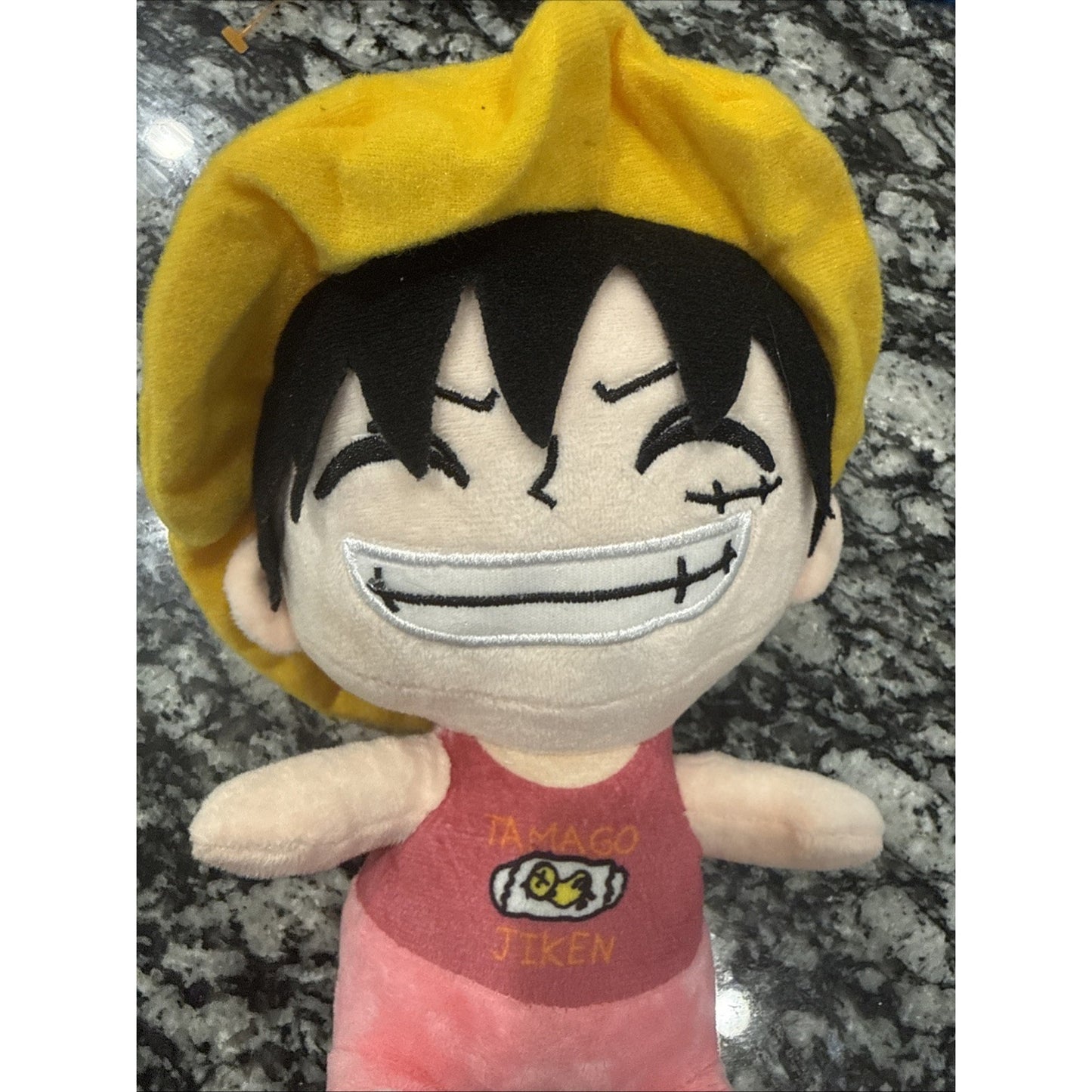 One Piece Monkey D. Luffy Plush Stuffed Anime Doll Toy Yellow Hat 8-9 In Cute