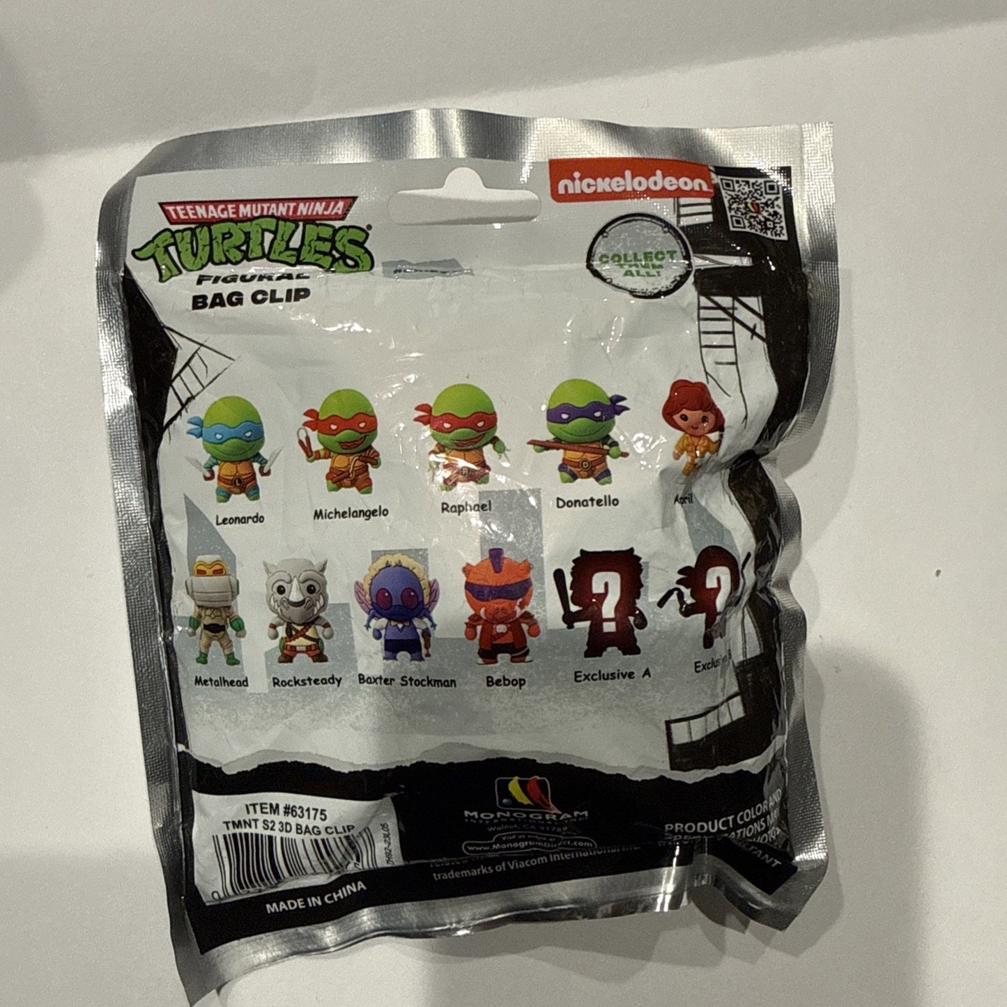 TMNT TEENAGE MUTANT NINJA TURTLES SERIES 2 FIGURAL BAG CLIP FIGURE BLIND BAG