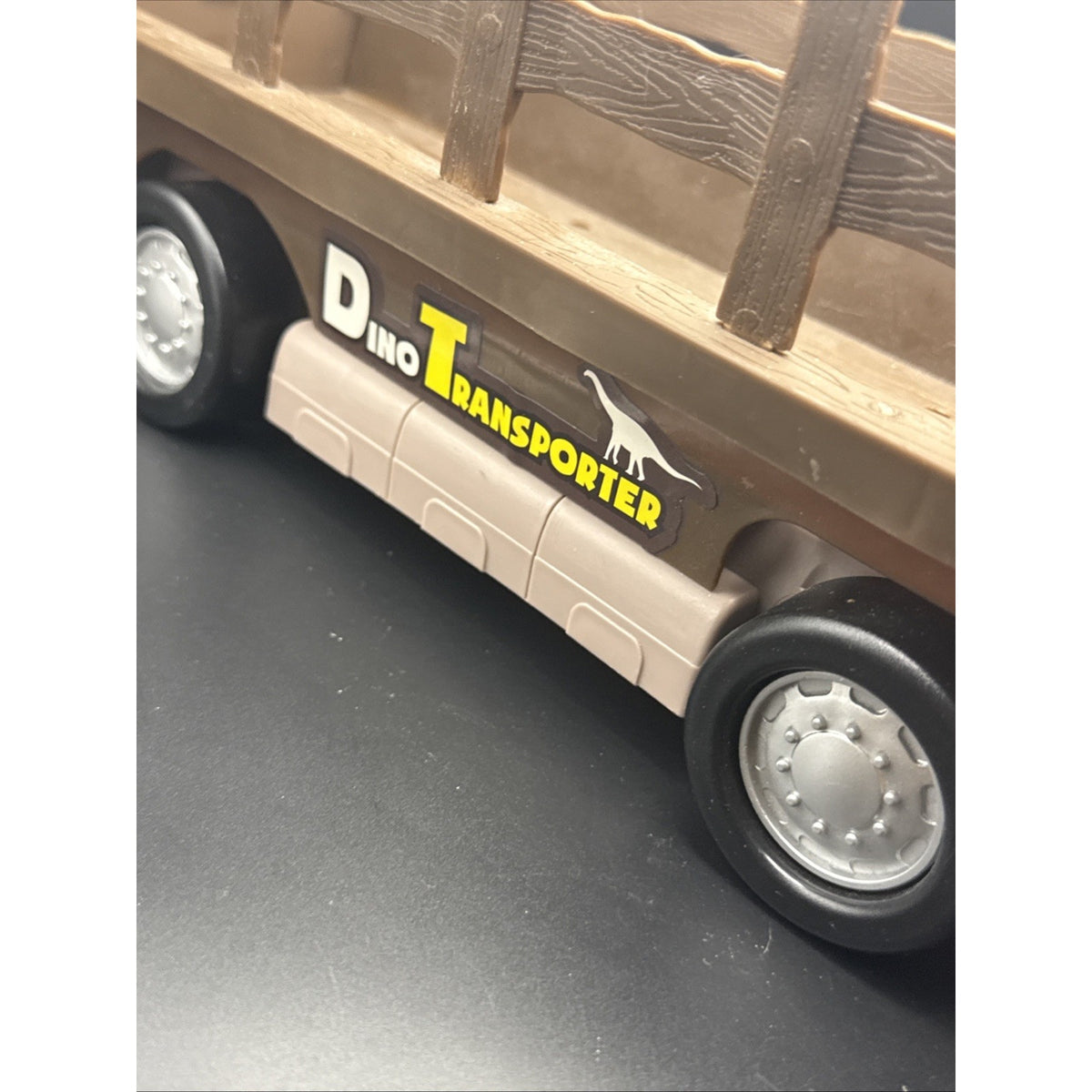 Dino Transporter Truck Kids Toy Removable Bed Not Tested USA Seller