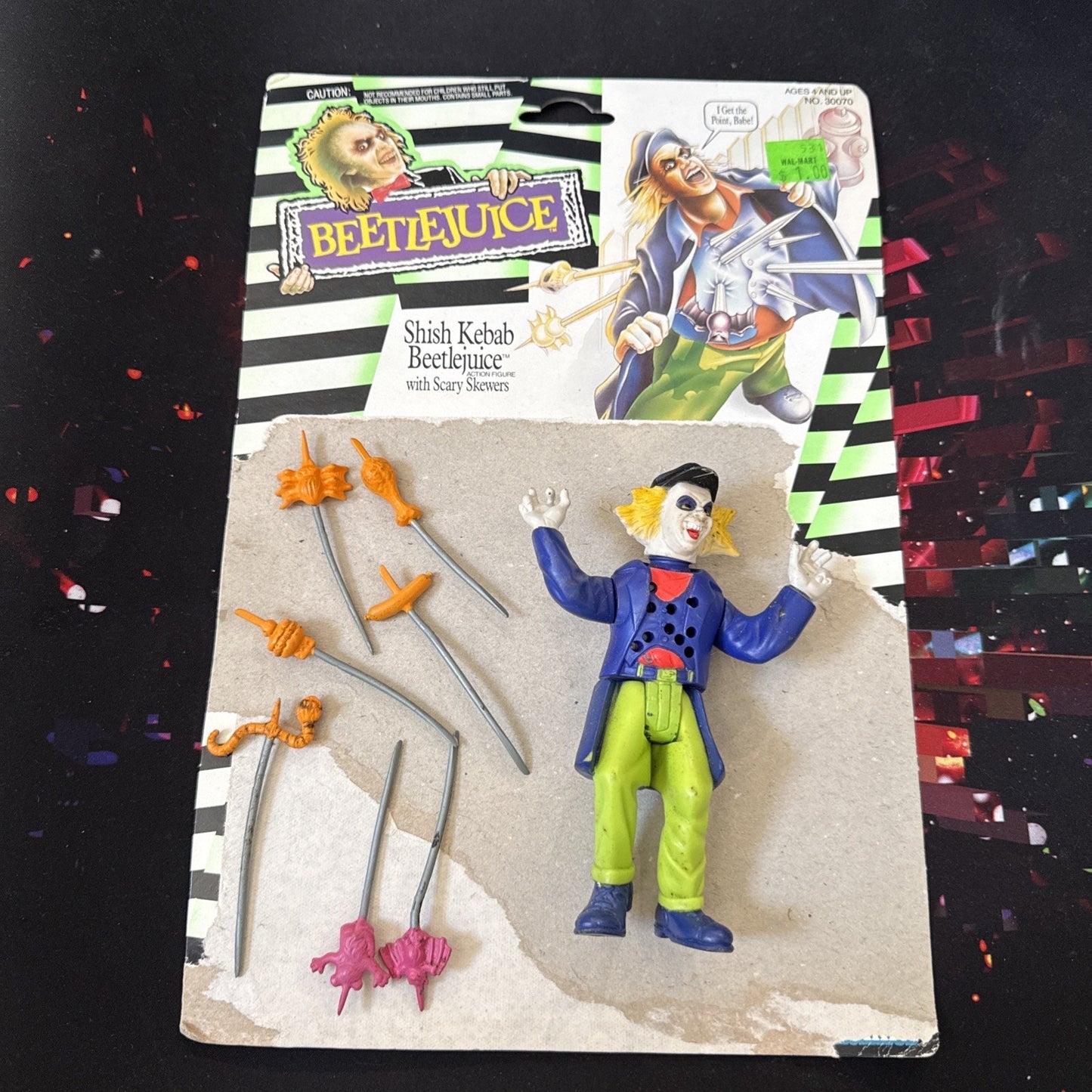 beetlejuice action figure shish kebab kenner 1989 kenner collectible Damaged