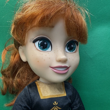 Disney Frozen 2 Princess Anna Doll Jakks Pacific Black Dress & Matching Boots