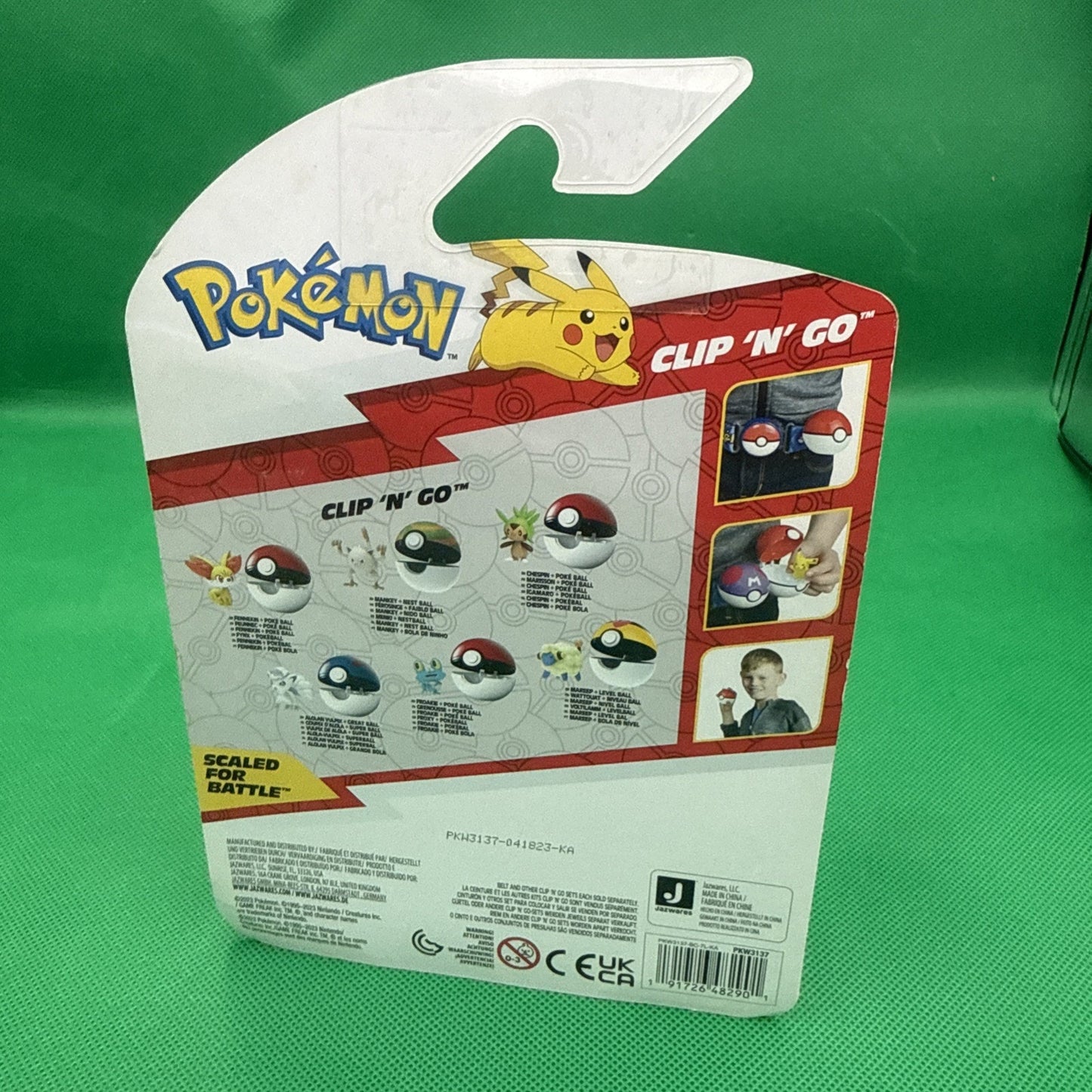 Pokemon Clip N Go Mareep 2" Level PokeBall Action Battle Figure