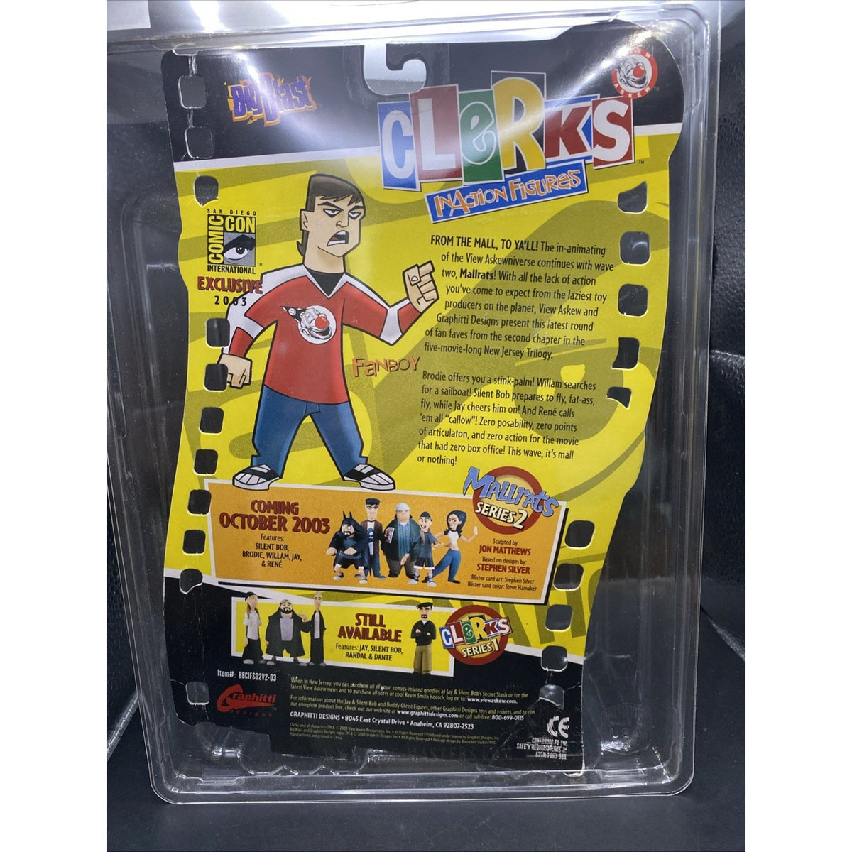 Clerks FANBOY Inaction San Diego Comic Con Exclusive Signed 2003 Autograph