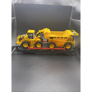 CAT CATERPILLAR Train Car Dump Truck & 966 Wheel Loader Toy State Construction