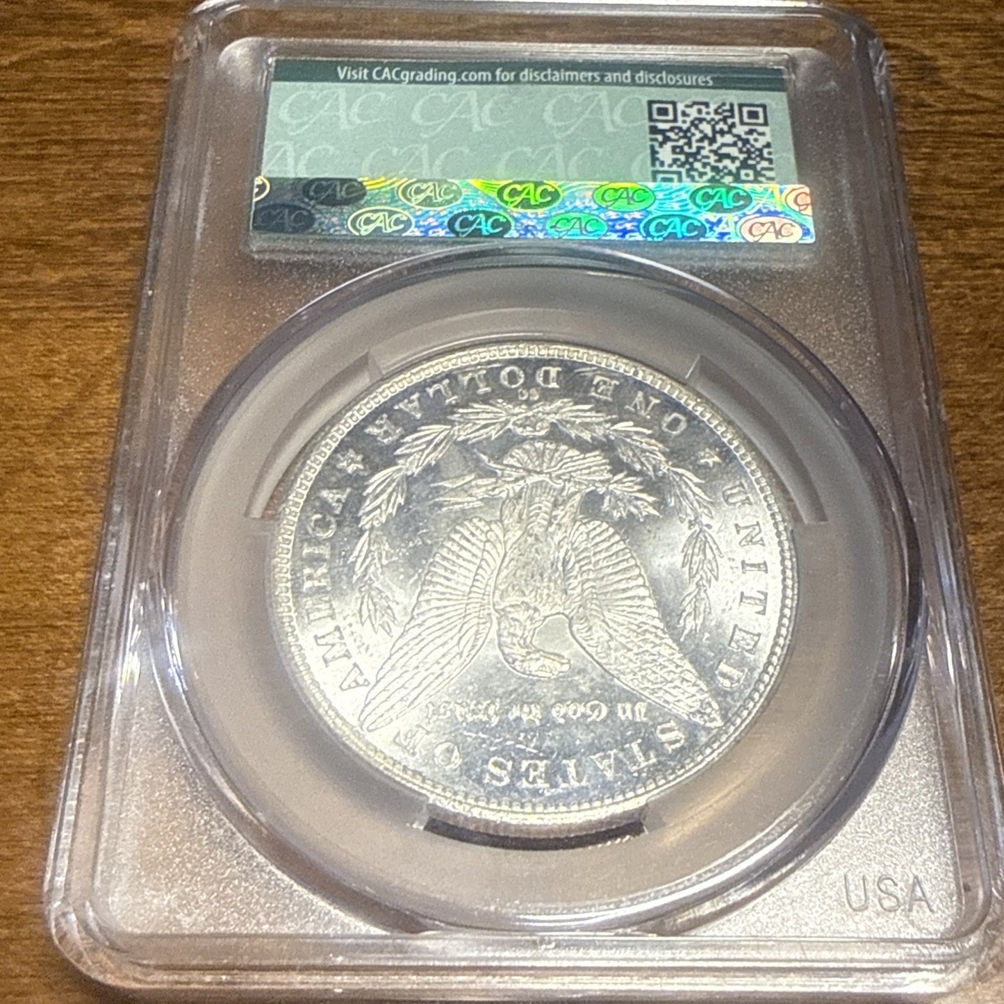 1883 CC $1 Morgan Silver Dollar Graded By CAC MS63 CAC Green Label