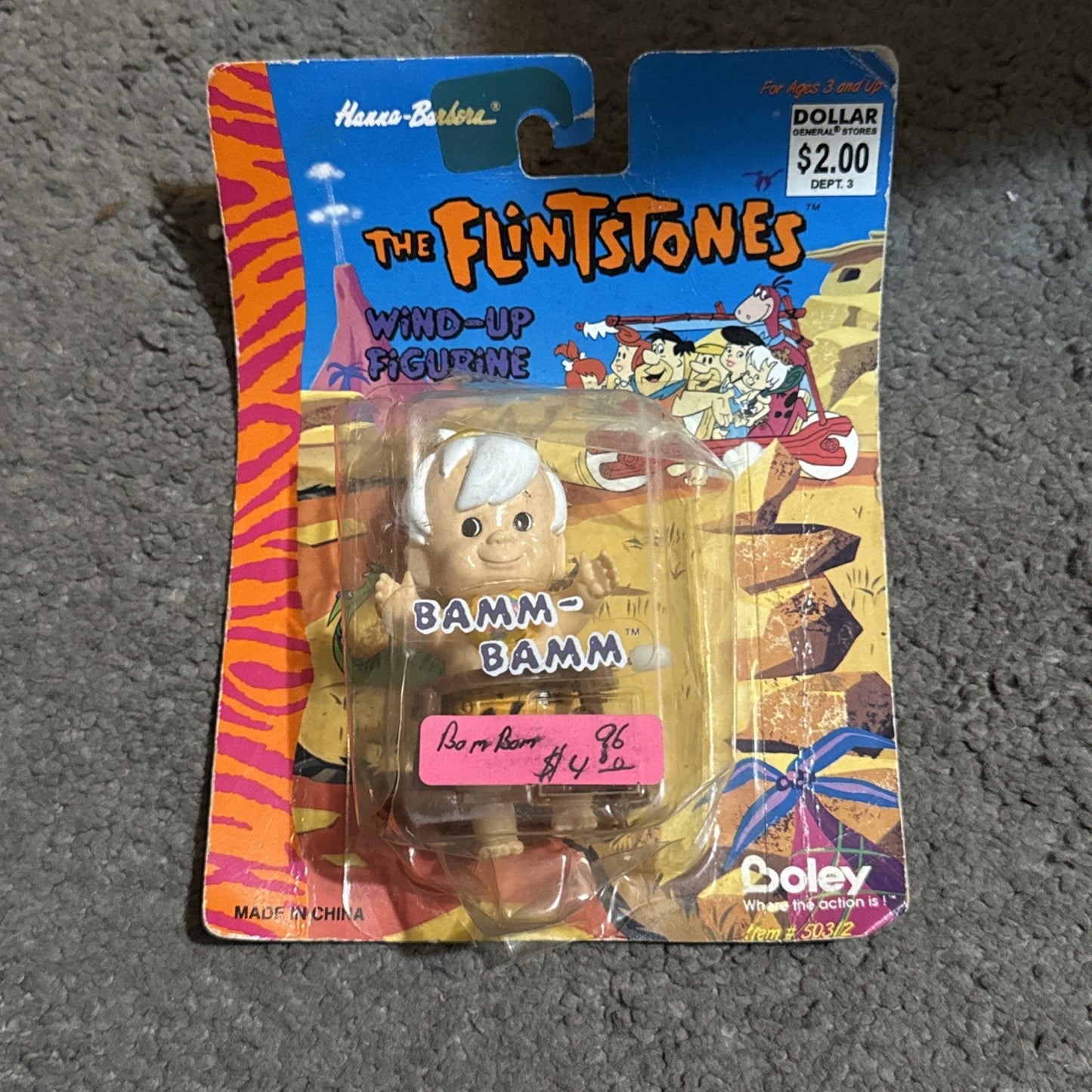 Vintage Flinstones Wind Up FIGURE Bamm Bamm 1994 Hanna Barbera