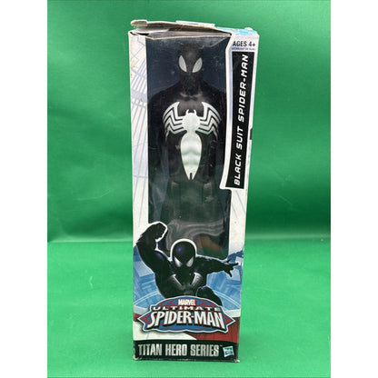 Marvel's Ultimate Spider-Man Hasbro Titan Hero Series Black Suit Figure 12" New