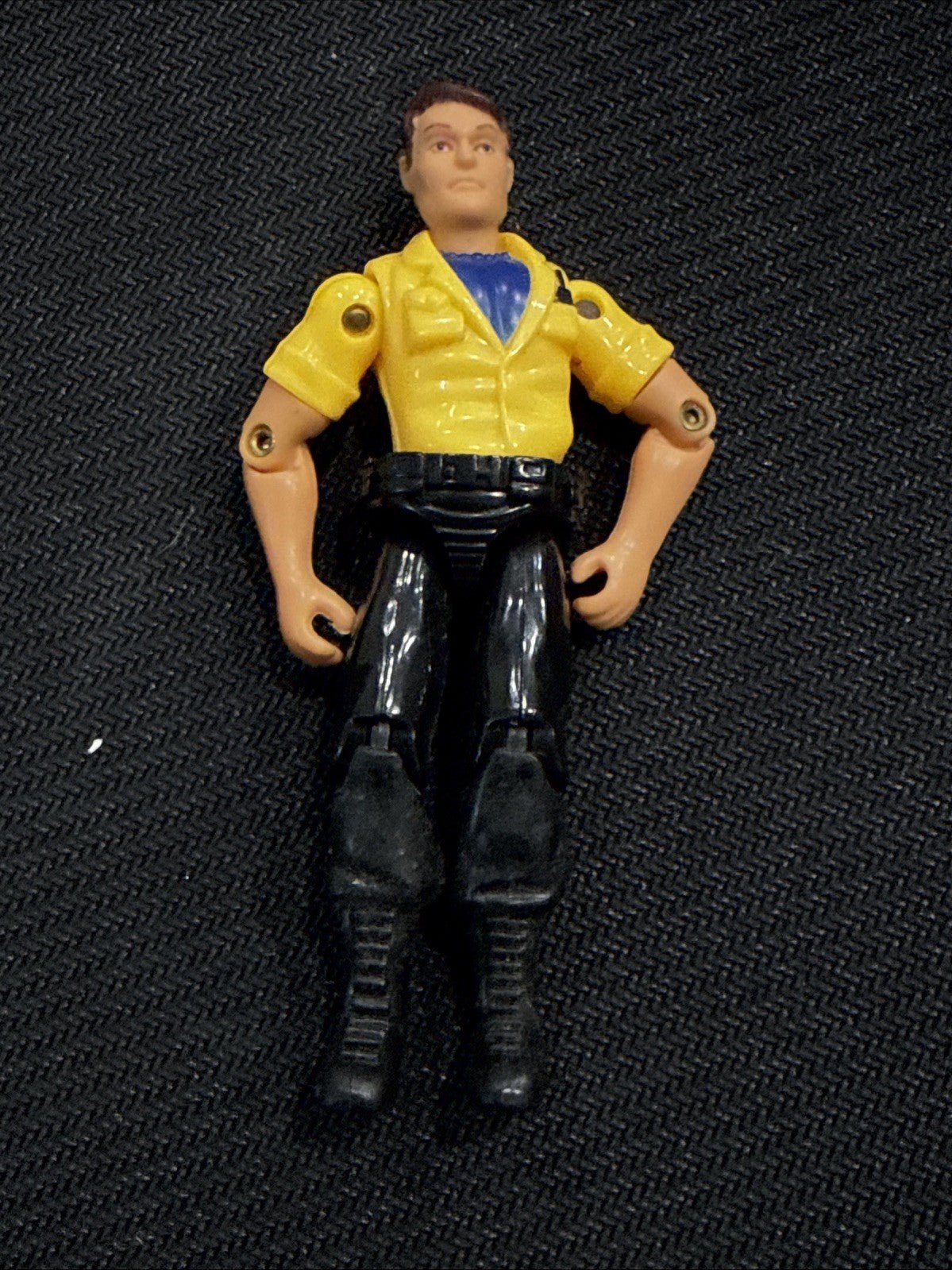 Adventure Wheels Outdoor Adventure Action Figure man Yellow Shirt Vintage - toyscardscomics