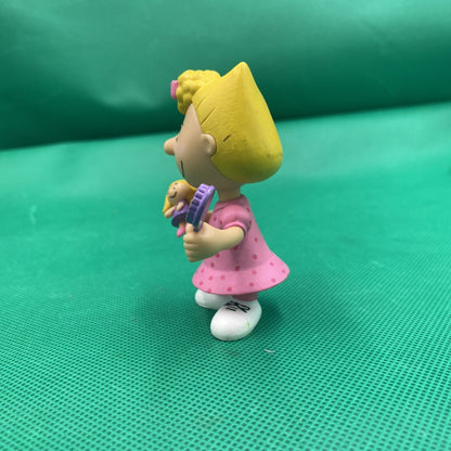 Charlie Brown Sally w/Doll & Brush Peanuts PVC Figure 3" Cake Topper