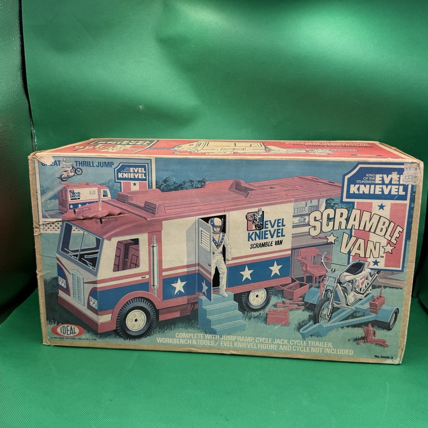 Original Evil Kenevil Scramble Van Ideal Toy Corp. 1973 With Open Box