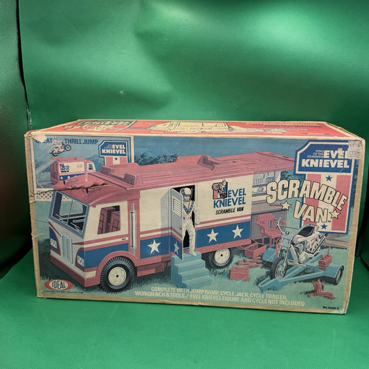 Original Evil Kenevil Scramble Van Ideal Toy Corp. 1973 With Open Box