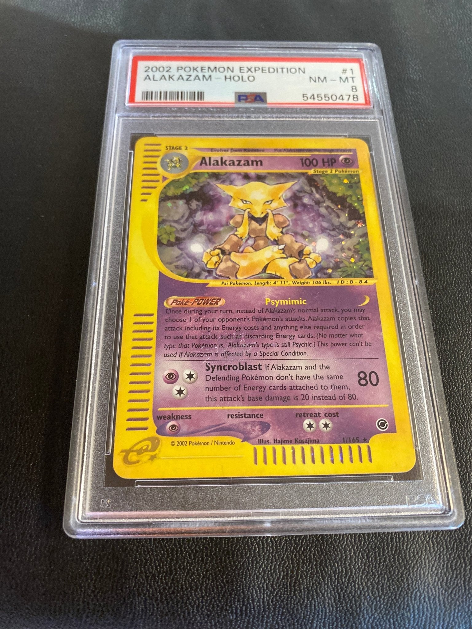 Vintage Pokemon Cards Packs 2002 Alakazam Holo PSA 8