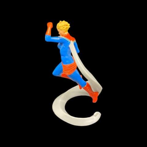 Avengers Captain Marvel Mini PVC Figure Cake Topper Disney Swirl 4” Inch - toyscardscomics