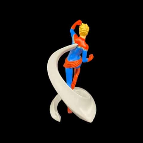 Avengers Captain Marvel Mini PVC Figure Cake Topper Disney Swirl 4” Inch - toyscardscomics
