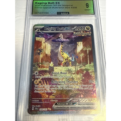 MBA 9 Raging Bolt ex 208/162 Special Illustration Rare Temporal Forces Pokemon