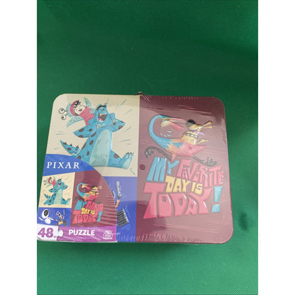 Discontinued Pixar Puzzle Lunchbox -- WALL-E, Monsters Inc., Up, 48pcs. *Sealed*