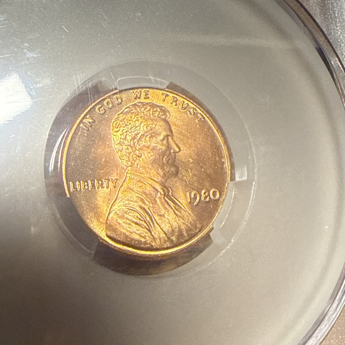 1980 1c Lincoln Memorial Cent ~ CAC MS66 RD