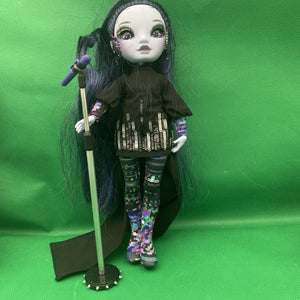 Rainbow High Shadow Reina Glitch Crowne- Purple Fashion Doll With Microphone