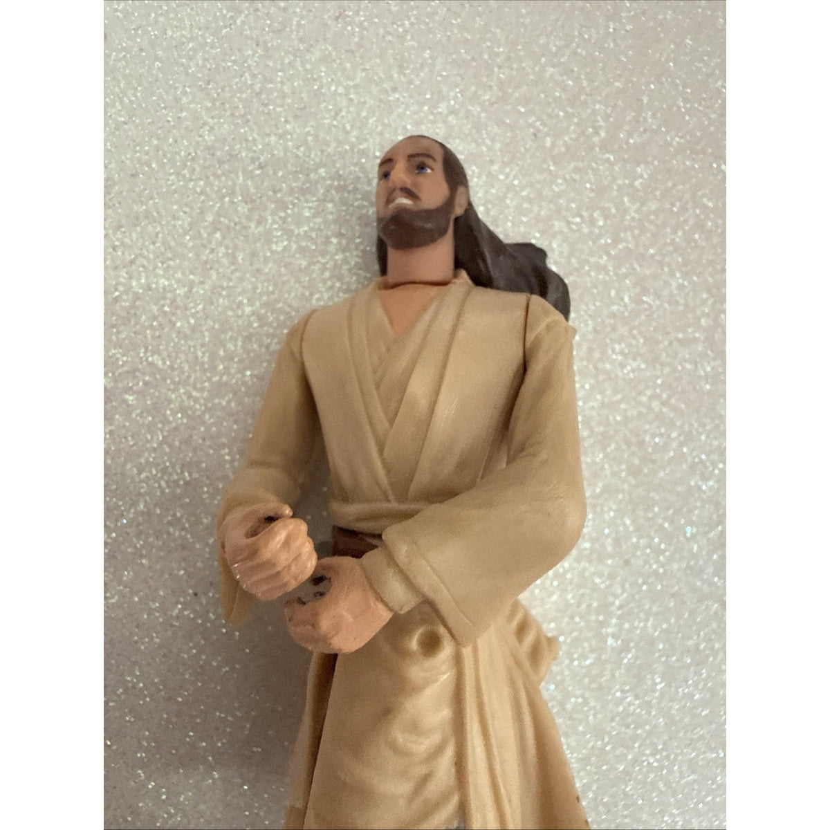 Star Wars Qui Gon Jinn 1998 Vintage Jedi Hero Hasbro Toy Liam Neeson 4" #33