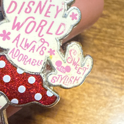 2020 Disney Minne Mouse Rock the Dots Word Filled Park Fashionista Pin (C)