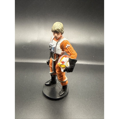 Star Wars Luke Skywalker Pilot loose Disney 4'' action figure on stand