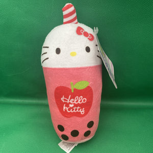 Hello Kitty & Friends 9” Apple Boba Tea Plush 2024 Fiesta Toys Sanrio With Tag