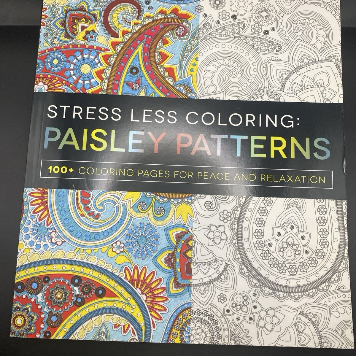 Stress Less Coloring Mosaic Patterns Adult Coloring Book 100+ Pages Unused