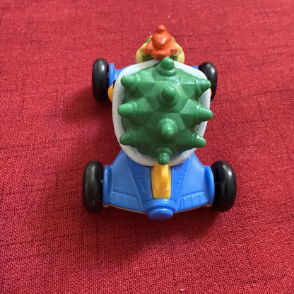 Nintendo Super Mario Bowser Plastic Toy Car Kart Vehicle Blue w/ Black Wheels