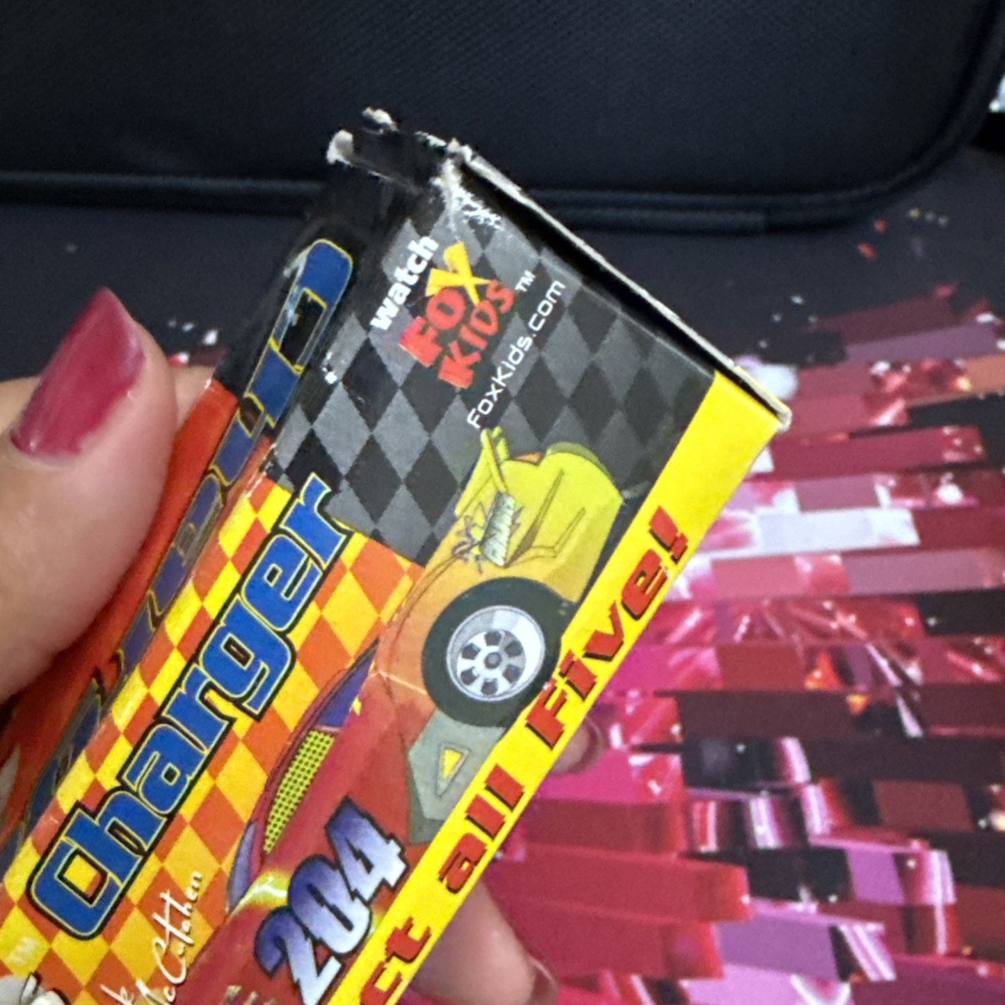 NASCAR Racers Mark McCutchen #204 CHARGER 2001 Wendy’s Toy Car KidsMeal With Box