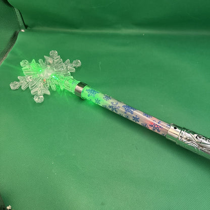 ICE PRINCESS COLOR CHANGING SNOWFLAKE WAND 3-MODES 21” FLASHING/BLINKING