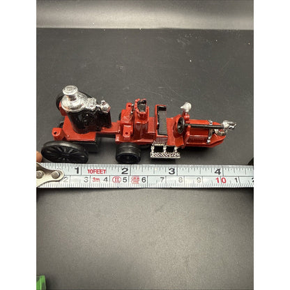 Vintage Red & Black Steam Fire Engine Die-Cast Toy – Antique Style Fire Truck...
