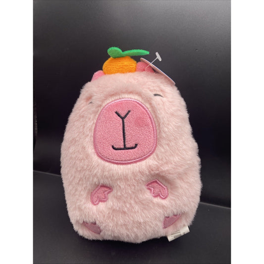 Capybara Pink,Plush Orange 6" Tall Toy Works Nanco Creators