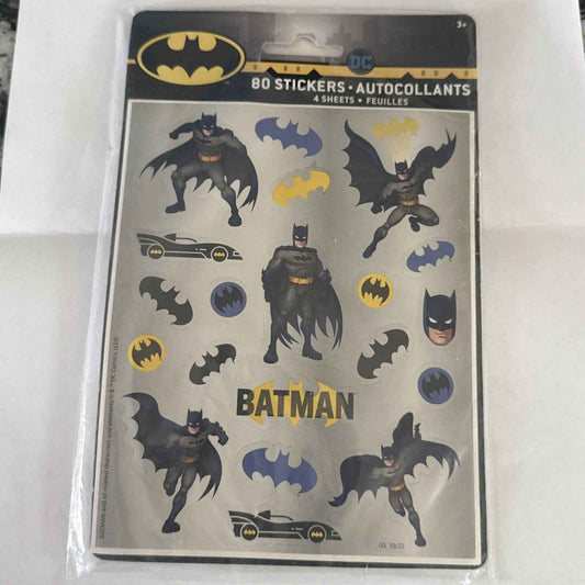 VINTAGE 1990's BATMAN REMOVABLE STICKERS NEW SEALED 4 SHEETS